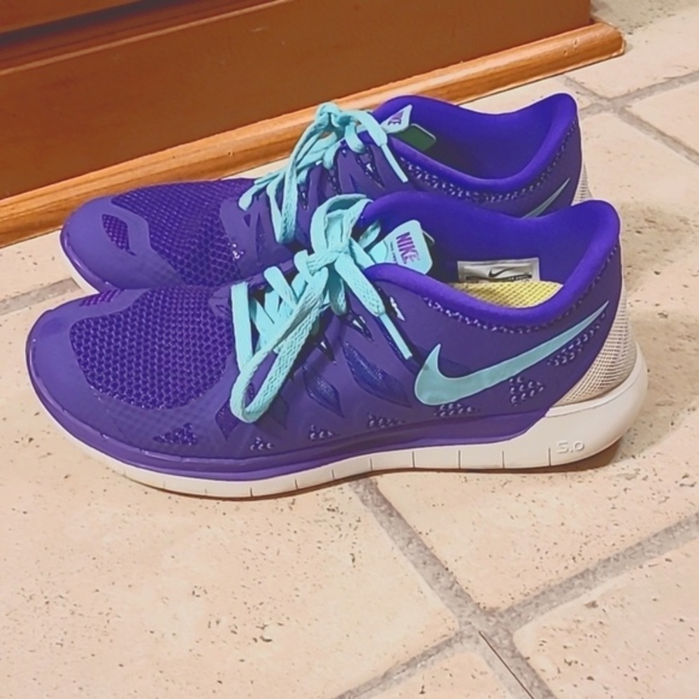 Nike Women's Free 5.0 642199-502 Purple Running Shoes Size 9